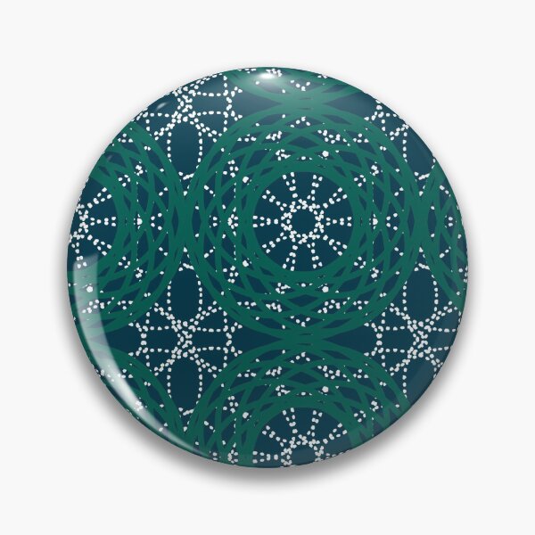 Item preview, Mandala Kaleidoscope,  Abstract Pattern, Sunburst Groovy Circles, Blue Teal Green designed and sold by Stephanie Rowan.