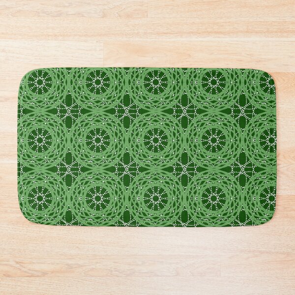 Item preview, Mandala Kaleidoscope,  Abstract Pattern, Sunburst Groovy Circles, Green Background designed and sold by Stephanie Rowan.