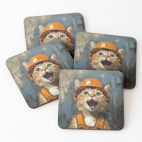 Item preview, Catswithhardhats Oil Art designed and sold by GrinGalore.