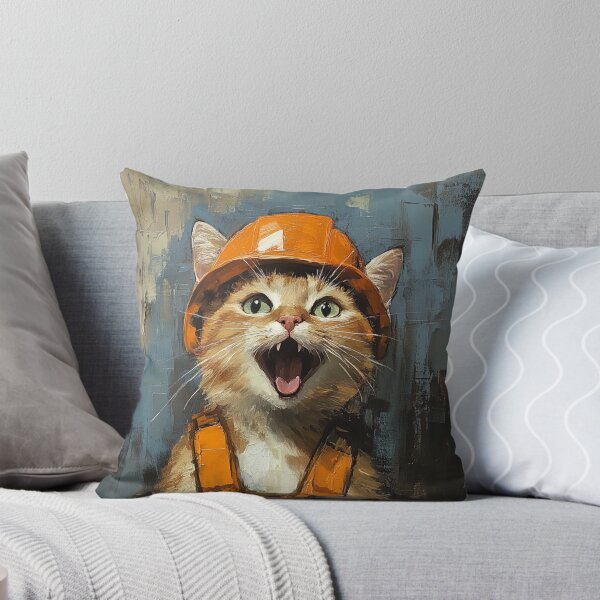 Item preview, Catswithhardhats Oil Art designed and sold by GrinGalore.