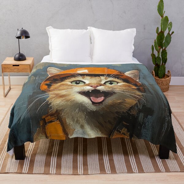 Item preview, Catswithhardhats Oil Art designed and sold by GrinGalore.