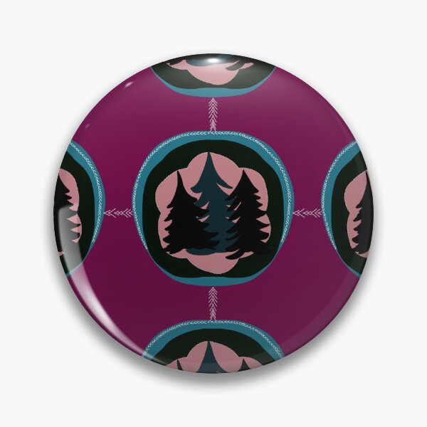 Item preview, Northwoods Pine Trees, Aurora Borealis, Evergreen pattern,  Magenta  Background designed and sold by Stephanie Rowan.