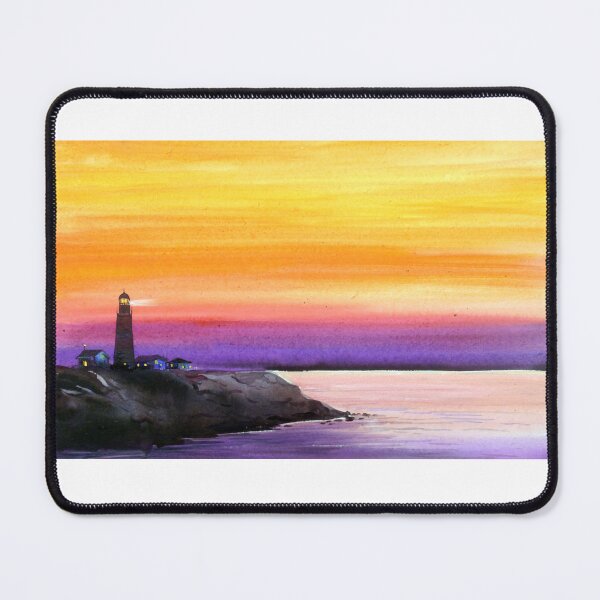 Item preview, Lighthouse at Night-Watercolor on Paper Painting designed and sold by SamirArt.