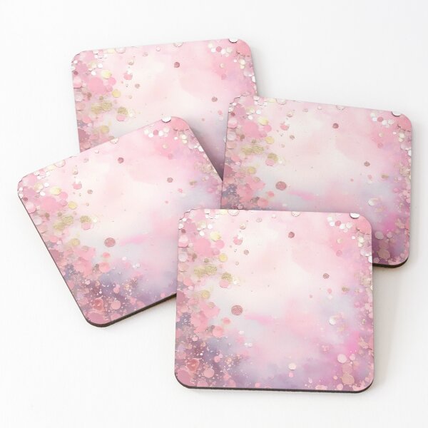 Item preview, PINK GLAM All Glitter & Glitz as Girlie as You Can Get ~ Inspired by Handmade Paper Mache Absract Watercolor Art Poster Print designed and sold by Spinning Plates 360.