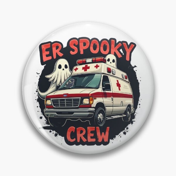Item preview, ER Spooky Crew Fun Halloween Ambulance designed and sold by Quirky Shirts.