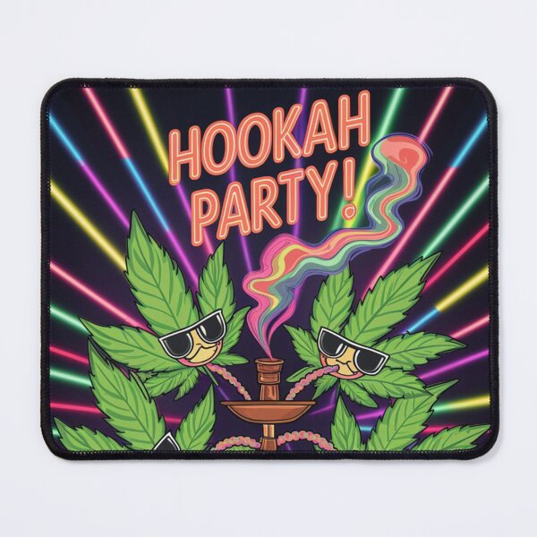 Item preview, Hookah Party - Unique Colorful Marijuana Pot Leaves Partying designed and sold by JLEmporium.