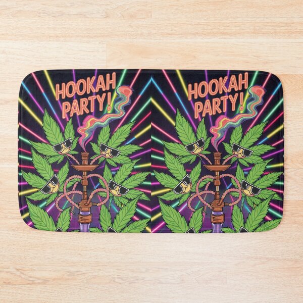 Item preview, Hookah Party - Unique Colorful Marijuana Pot Leaves Partying designed and sold by JLEmporium.