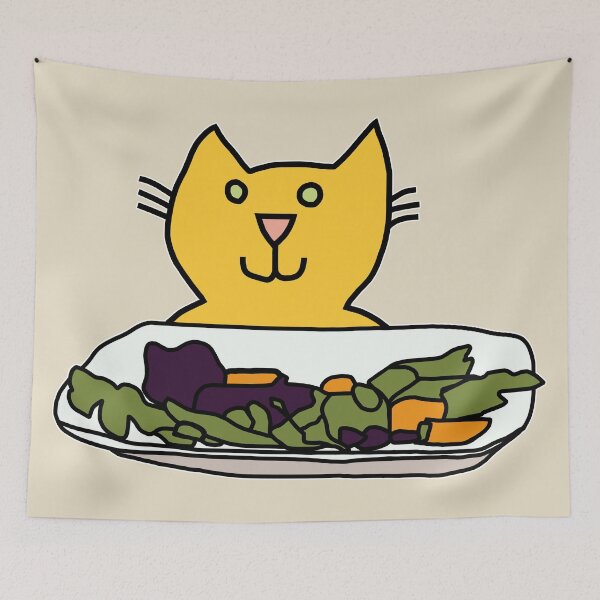 Item preview, Salad and Cat designed and sold by ellenhenry.