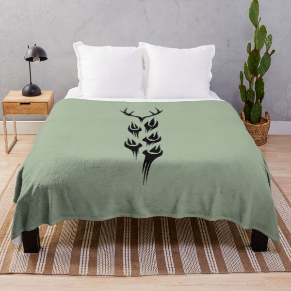 Item preview, Black and White Deer Tracks and Antlers designed and sold by Blink Art Studio.