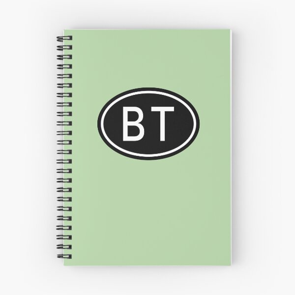 Artikelvorschau, BT Initialen Monogramm ovale weiße Buchstaben entworfen und verkauft von Jeallan Designs.