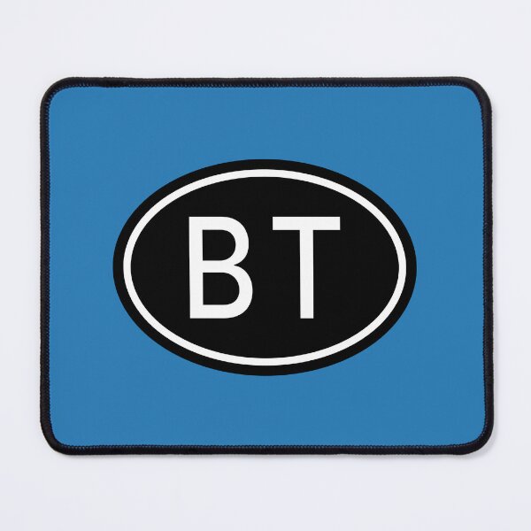 Item preview, BT Initials Monogram Oval White Letters designed and sold by Jeallan Designs.