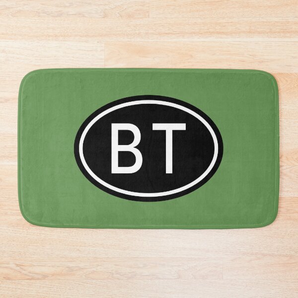 Item preview, BT Initials Monogram Oval White Letters designed and sold by Jeallan Designs.