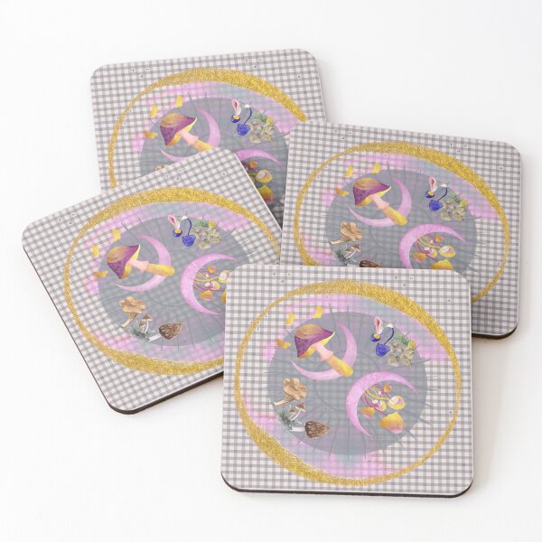 Item preview, Moon + Mushroom Collage Altar Cloth designed and sold by LochNestFarm.
