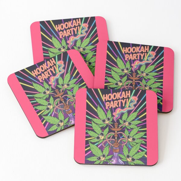 Item preview, Hookah Party - Unique Colorful Marijuana Pot Leaves Partying designed and sold by JLEmporium.