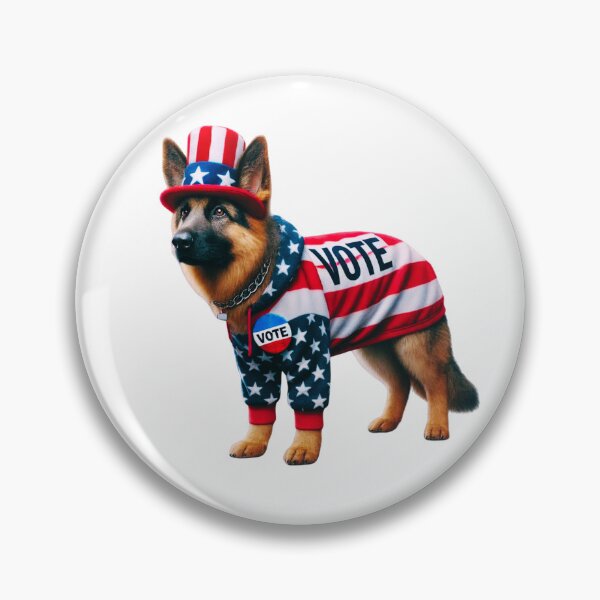 Item preview, Patriotic German Shepherd Vote T-Shirt – Election Day Dog Design designed and sold by BlankCanvasHaHa.
