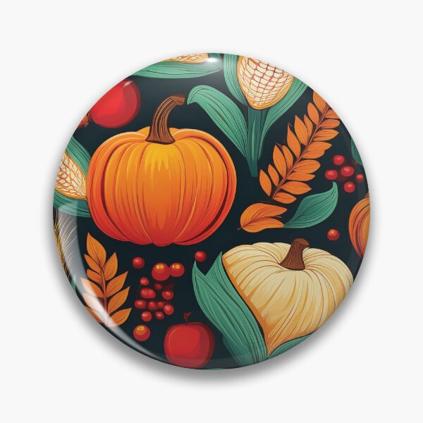 Item preview, A design of autumnal symbols, that includes pumpkins, cornstalks, wheat stalks, apples, and berries. designed and sold by HEMRO.