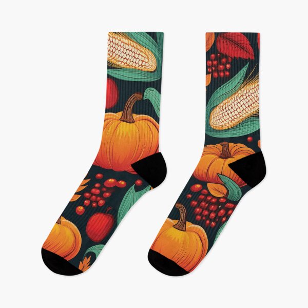 Item preview, A design of autumnal symbols, that includes pumpkins, cornstalks, wheat stalks, apples, and berries. designed and sold by HEMRO.