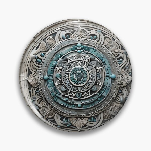 Artikelvorschau, Gelassenheits-Mandala in Stein und Türkis entworfen und verkauft von MandalasShops.