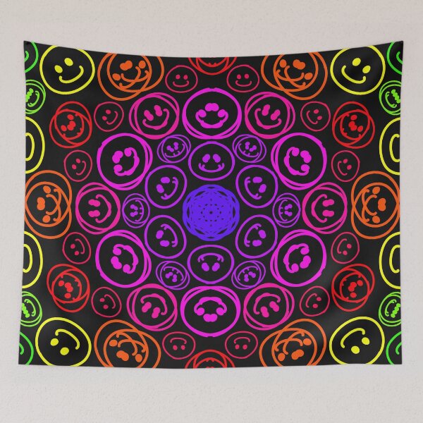 Artikelvorschau, Verfluchtes Kaleidoskop - Leuchtender Regenbogen-Smiley entworfen und verkauft von FinapplePudding.