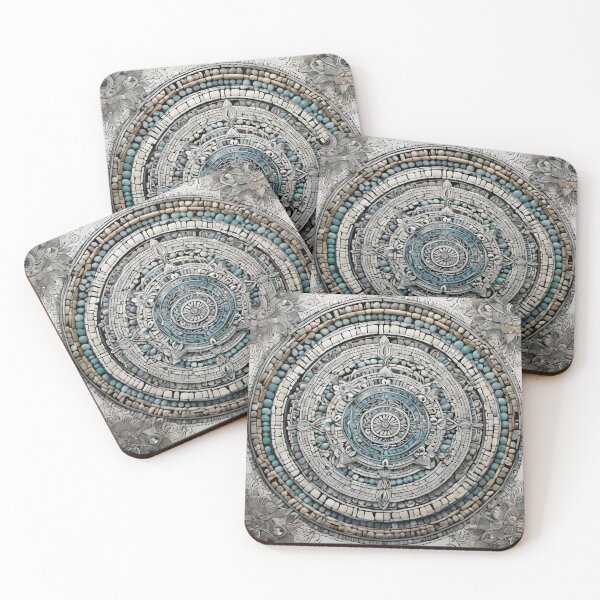 Item preview, Calming Layered Mandala in Green and Beige designed and sold by MandalasShops.