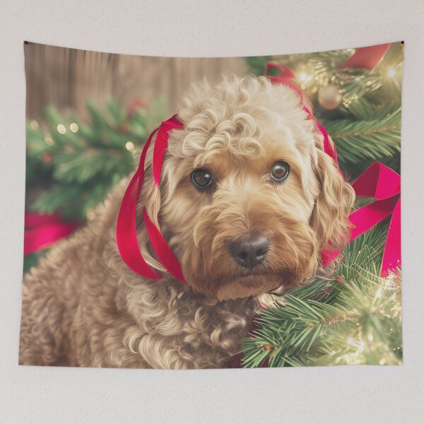 Item preview, Cavapoo Merry Christmas designed and sold by Jennifer Morcom.