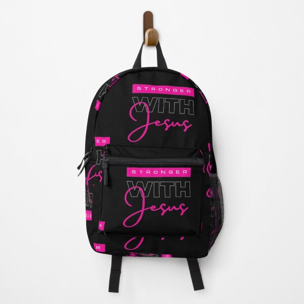 Item preview, Stronger with Jesus - Pink designed and sold by Holy Coast Threads (Formerly ChristianFlower).