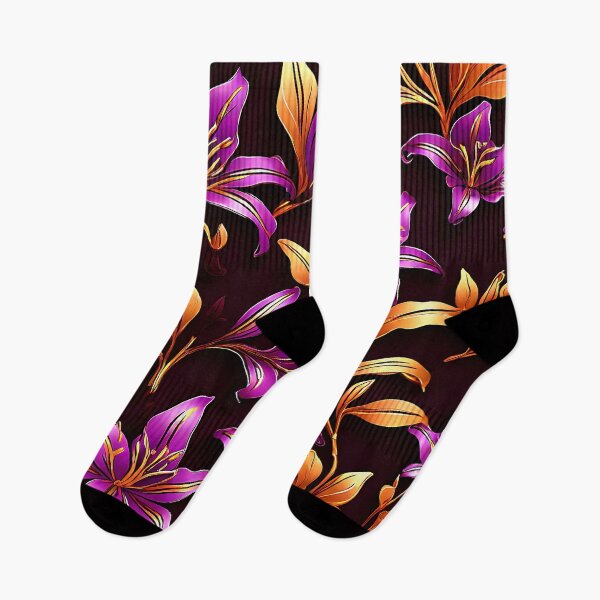 Item preview, A luxurious pattern of deep purple lilies designed and sold by Tchoice.