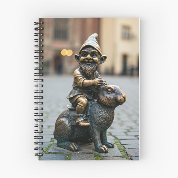 Item preview, Thinking of Wroclaw - Gnome Riding Rabbit designed and sold by Purrfecta.