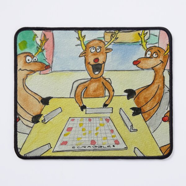 Item preview, Reindeers playing scrabble  designed and sold by Kaggie.