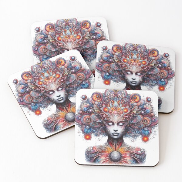 Item preview, "Psychedelic Goddess – Cosmic Awakening" Psytrance Music T-shirt designed and sold by Grindcorer.
