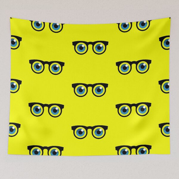 Item preview, Glasses eyes blue eyes watching you yellow designed and sold by Newhyperion.