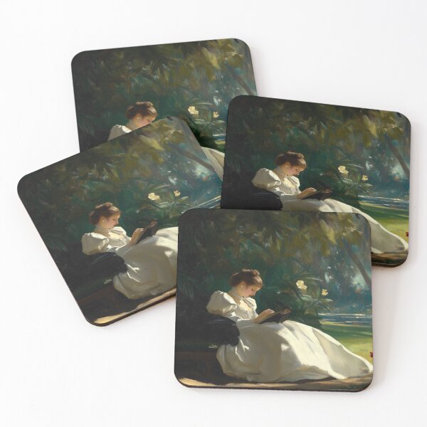 Item preview, reading in the garden  designed and sold by PricklyPeanut.
