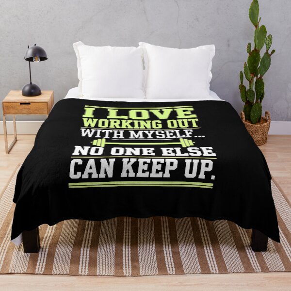 Item preview, I Love Working Out With Myself - Bold Fitness Typography Design designed and sold by OwlWorks.