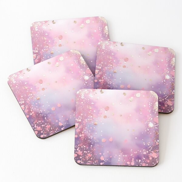 Item preview, PINK GLAM All Glitter & Glitz as Girlie as You Can Get ~ Inspired by Handmade Paper Mache Absract Watercolor Art Print Poster designed and sold by Spinning Plates 360.