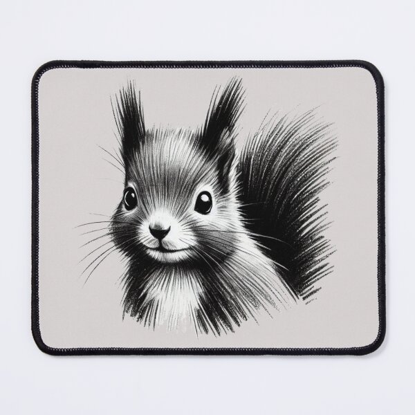 Item preview, Black and White Cute Squirrel designed and sold by Blink Art Studio.