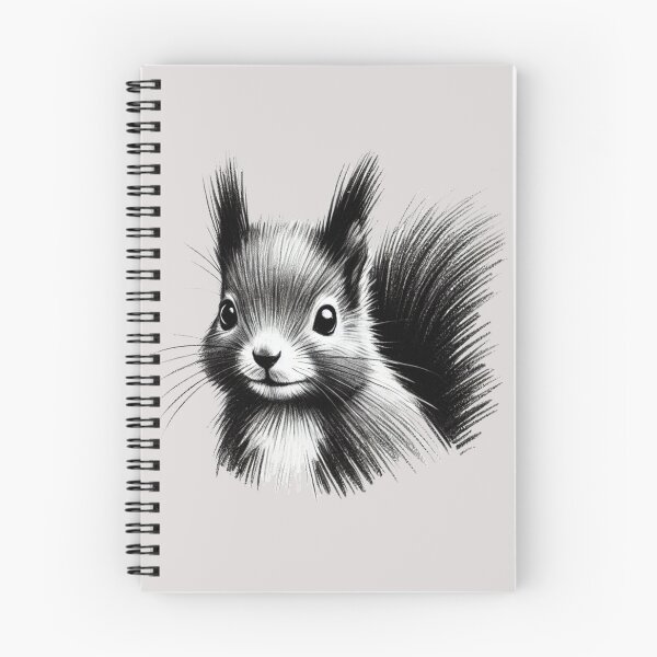 Item preview, Black and White Cute Squirrel designed and sold by Blink Art Studio.