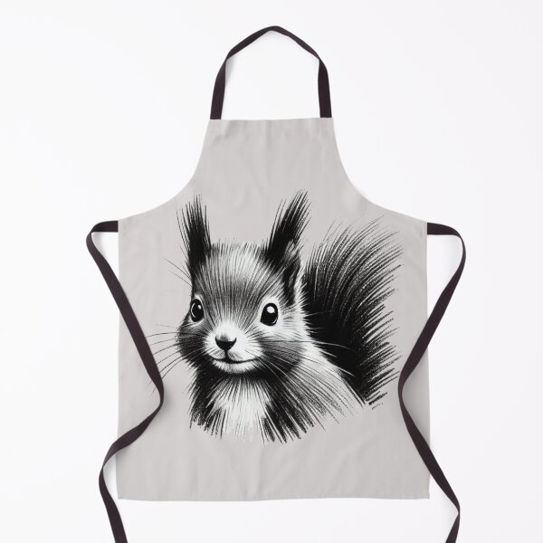Item preview, Black and White Cute Squirrel designed and sold by Blink Art Studio.