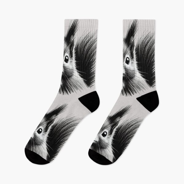 Item preview, Black and White Cute Squirrel designed and sold by Blink Art Studio.