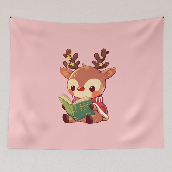 Item preview, Cute Bookish Baby Reindeer designed and sold by RetroPrints.