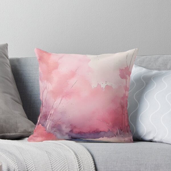 Item preview, PINK SUMMER HAZE STREAM ~ Inspired by Handmade Paper Mache Abstract Watercolor Art Lover GIFT Print Poster designed and sold by Spinning Plates 360.