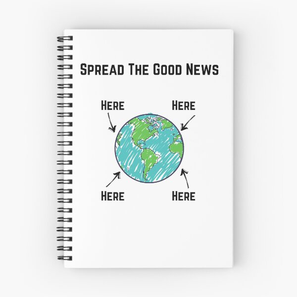 Item preview, Spread The Good News, black font designed and sold by Redeemed365.