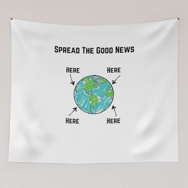 Item preview, Spread The Good News, black font designed and sold by Redeemed365.