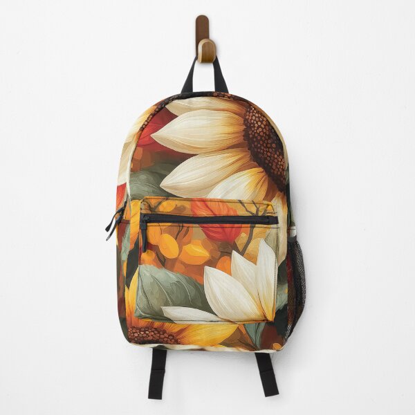 Item preview, A beautiful sunflower design in full bloom, surrounded by a profusion of autumn foliage. designed and sold by HEMRO.