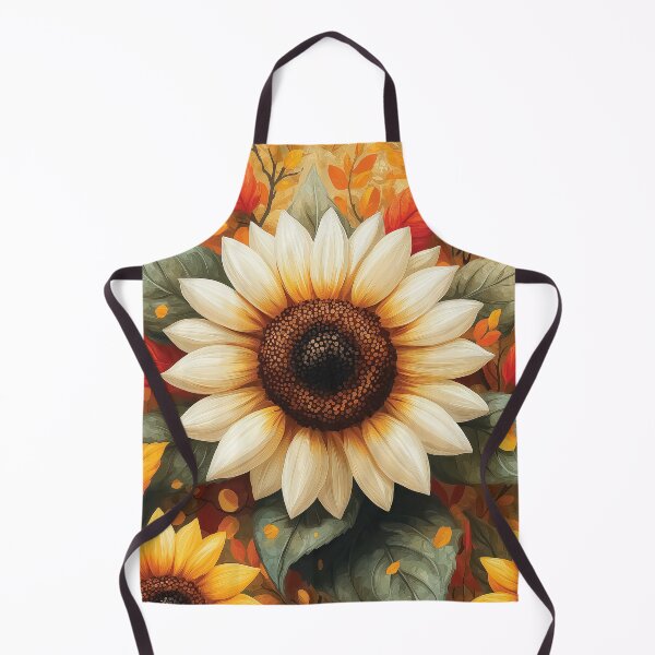 Item preview, A beautiful sunflower design in full bloom, surrounded by a profusion of autumn foliage. designed and sold by HEMRO.