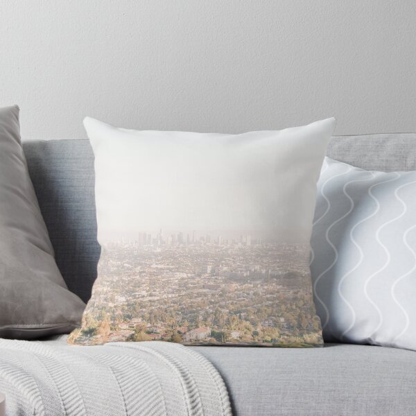 Item preview, Los Angeles, USA I Panoramic view of LA skyline and downtown at sunset from Griffith Observatory to the retro vintage neutral pastel aesthetic of summer light in Hollywood Hills nature countryside designed and sold by Julie Travel Photography.