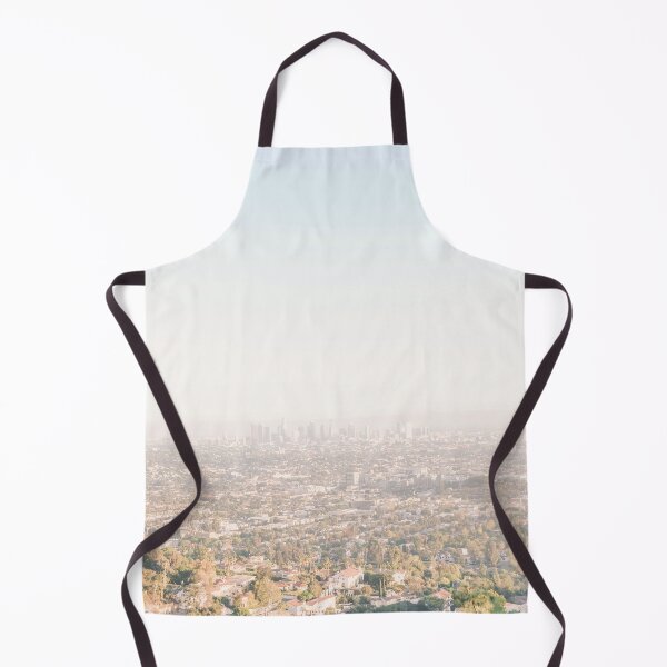 Item preview, Los Angeles, USA I Panoramic view of LA skyline and downtown at sunset from Griffith Observatory to the retro vintage neutral pastel aesthetic of summer light in Hollywood Hills nature countryside designed and sold by Julie Travel Photography.