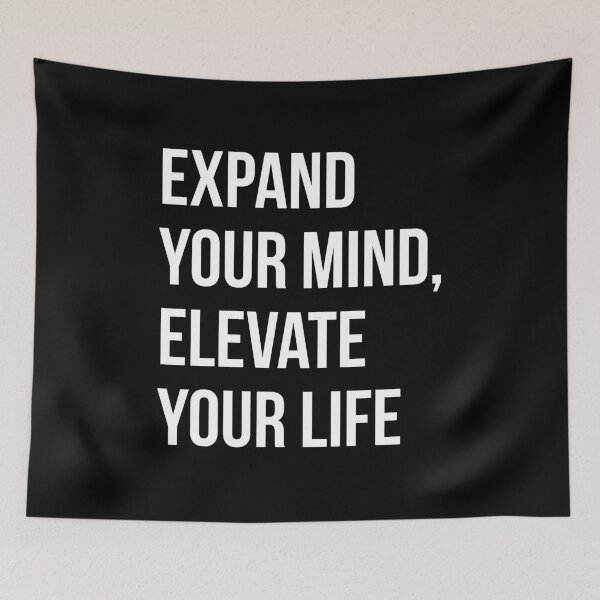 Item preview, Expand Your Mind, Elevate Your Life - Motivational Typography Design designed and sold by Enchantedbox.