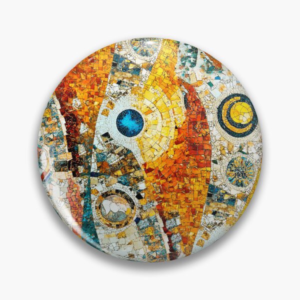 Item preview, Abstract vintage gold mosaic  designed and sold by Shevi.