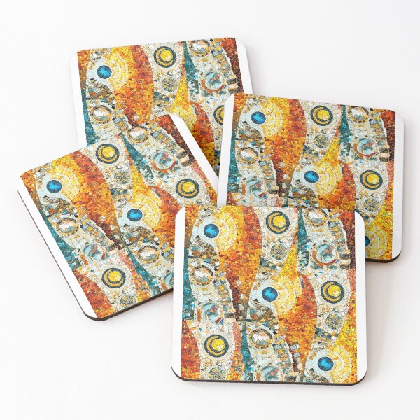 Item preview, Abstract vintage gold mosaic  designed and sold by Shevi.
