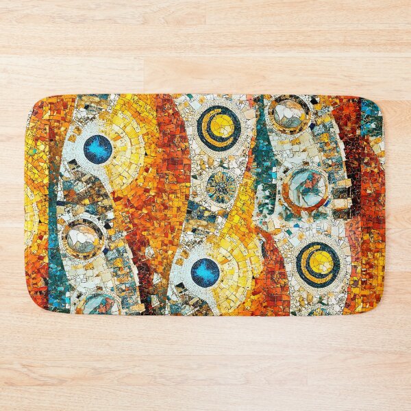 Item preview, Abstract vintage gold mosaic  designed and sold by Shevi.